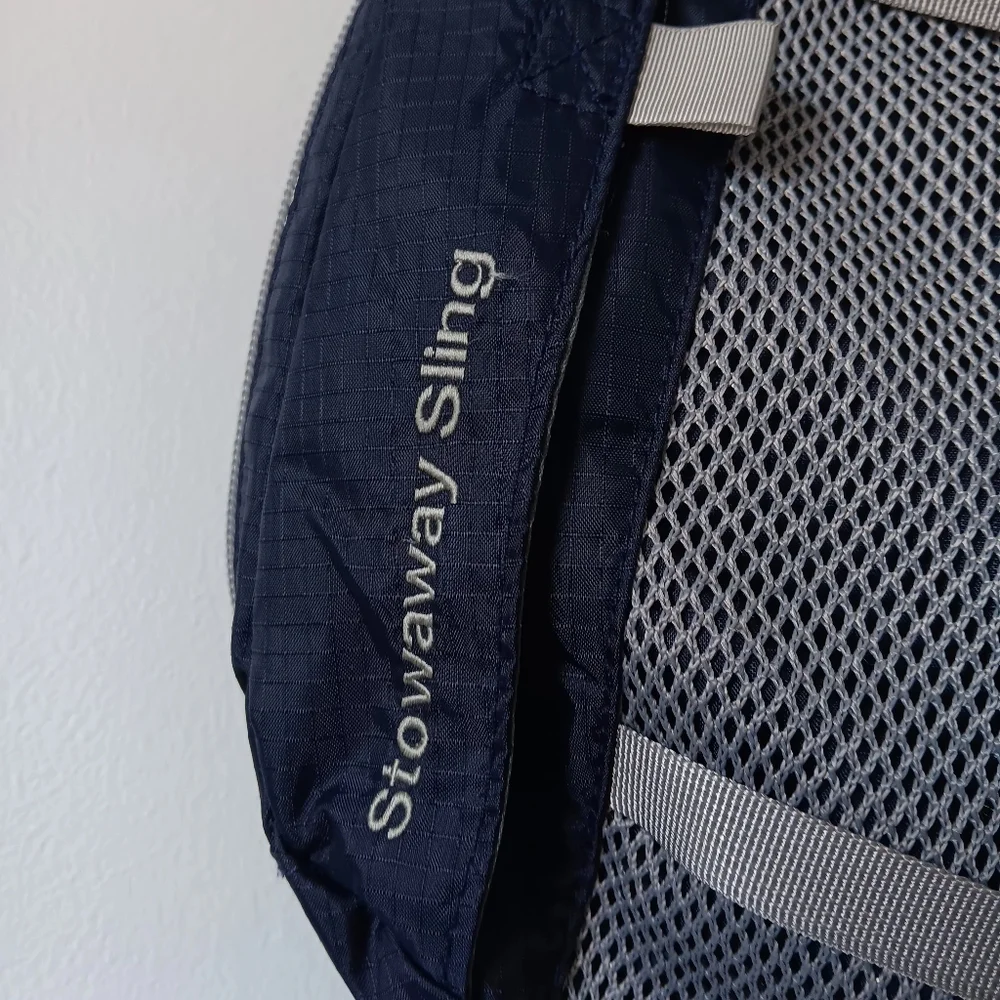 L.L. Bean Navy and Gray Stowaway Sling Backpack